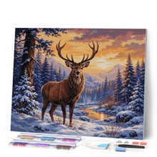 Cargar imagen en el visor de la galería, Diamond Painting - Majestuoso ciervo de invierno