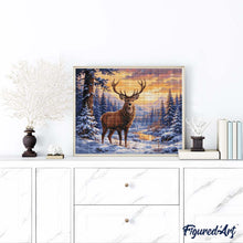 Cargar imagen en el visor de la galería, Diamond Painting - Majestuoso ciervo de invierno