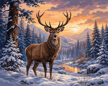 Cargar imagen en el visor de la galería, Diamond Painting - Majestuoso ciervo de invierno
