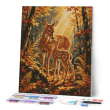 Cargar imagen en el visor de la galería, Diamond Painting - Cierva y Cervatillo en el Claro