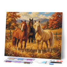 Cargar imagen en el visor de la galería, Diamond Painting - Caballos en el Prado Otoñal