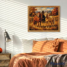 Cargar imagen en el visor de la galería, Diamond Painting - Caballos en el Prado Otoñal