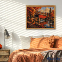Cargar imagen en el visor de la galería, Diamond Painting - Puente Cubierto en Otoño