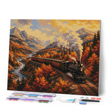 Cargar imagen en el visor de la galería, Diamond Painting - Tren de Vapor en un Valle Otoñal