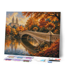 Cargar imagen en el visor de la galería, Diamond Painting - Central Park en Otoño con el Bow Bridge