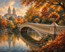 Cargar imagen en el visor de la galería, Diamond Painting - Central Park en Otoño con el Bow Bridge