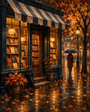 Cargar imagen en el visor de la galería, Diamond Painting - Librería Otoñal bajo la Lluvia