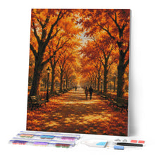 Cargar imagen en el visor de la galería, Diamond Painting - Paseo Literario de Central Park en Otoño