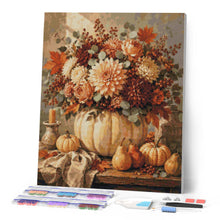 Cargar imagen en el visor de la galería, Diamond Painting - Centro de Mesa Floral con Calabazas