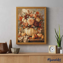 Cargar imagen en el visor de la galería, Diamond Painting - Centro de Mesa Floral con Calabazas