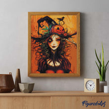 Cargar imagen en el visor de la galería, Diamond Painting - Retrato de Bruja de Halloween