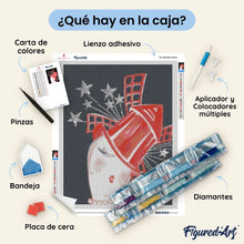 Cargar imagen en el visor de la galería, Diamond Painting - Cartel Moulin Rouge - París bajo las estrellas