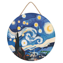 Cargar imagen en el visor de la galería, Diamond Painting en Disco de Madera - Noche estrellada