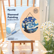 Cargar imagen en el visor de la galería, Diamond Painting en Disco de Madera - Noche estrellada