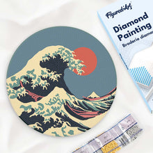 Cargar imagen en el visor de la galería, Diamond Painting en Disco de Madera - La Gran Ola