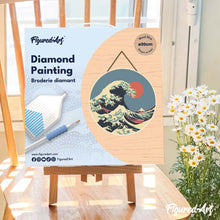 Cargar imagen en el visor de la galería, Diamond Painting en Disco de Madera - La Gran Ola