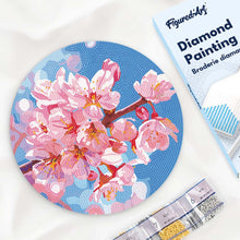 Cargar imagen en el visor de la galería, Diamond Painting en Disco de Madera - Flor de cerezo