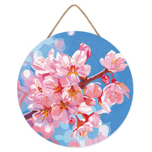 Cargar imagen en el visor de la galería, Diamond Painting en Disco de Madera - Flor de cerezo