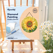 Cargar imagen en el visor de la galería, Diamond Painting en Disco de Madera - Girasol