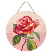 Cargar imagen en el visor de la galería, Diamond Painting en Disco de Madera - Rosa roja