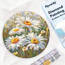 Cargar imagen en el visor de la galería, Diamond Painting en Disco de Madera - Margaritas