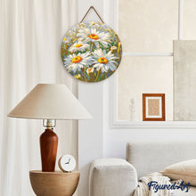 Cargar imagen en el visor de la galería, Diamond Painting en Disco de Madera - Margaritas
