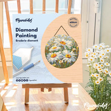 Cargar imagen en el visor de la galería, Diamond Painting en Disco de Madera - Margaritas