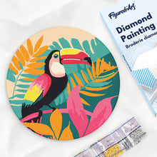 Cargar imagen en el visor de la galería, Diamond Painting en Disco de Madera - Tucán Tropical