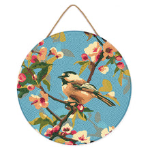 Cargar imagen en el visor de la galería, Diamond Painting en Disco de Madera - Pájaro en una rama