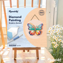Cargar imagen en el visor de la galería, Diamond Painting en Disco de Madera - Mariposa