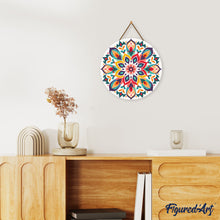 Cargar imagen en el visor de la galería, Diamond Painting en Disco de Madera - Mandala floral