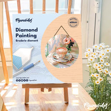 Cargar imagen en el visor de la galería, Diamond Painting en Disco de Madera - Café de la mañana