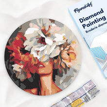 Cargar imagen en el visor de la galería, Diamond Painting en Disco de Madera - Belleza Detrás de las Flores