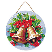 Cargar imagen en el visor de la galería, Diamond Painting en Disco de Madera - Campanas de Navidad