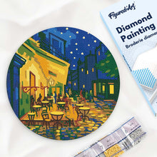 Cargar imagen en el visor de la galería, Diamond Painting en Disco de Madera - Pinturas De Van Gogh - Café