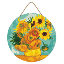 Cargar imagen en el visor de la galería, Diamond Painting en Disco de Madera - Van Gogh - Girasoles