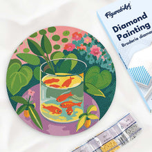 Cargar imagen en el visor de la galería, Diamond Painting en Disco de Madera - Los peces rojos - Matisse