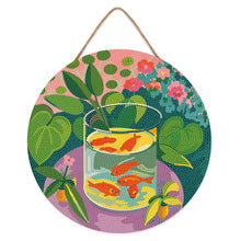 Cargar imagen en el visor de la galería, Diamond Painting en Disco de Madera - Los peces rojos - Matisse