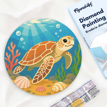 Cargar imagen en el visor de la galería, Diamond Painting en Disco de Madera - Tortuga