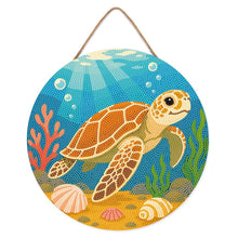 Cargar imagen en el visor de la galería, Diamond Painting en Disco de Madera - Tortuga