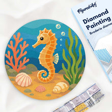 Cargar imagen en el visor de la galería, Diamond Painting en Disco de Madera - Caballito de mar
