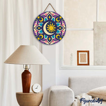 Cargar imagen en el visor de la galería, Diamond Painting en Disco de Madera - Mandala celestial