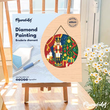 Cargar imagen en el visor de la galería, Diamond Painting en Disco de Madera - Cascanueces de Navidad
