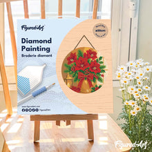 Cargar imagen en el visor de la galería, Diamond Painting en Disco de Madera - Flores de Pascua