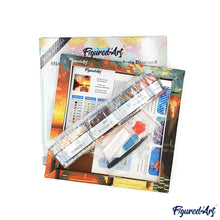 Cargar imagen en el visor de la galería, Mini Diamond Painting 25x25cm - Calle navideña nevada