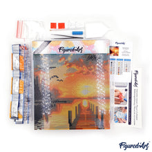 Cargar imagen en el visor de la galería, Mini Diamond Painting 25x25cm - Casa de ladrillo en invierno