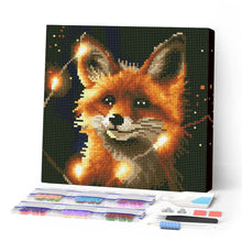Cargar imagen en el visor de la galería, Mini Diamond Painting 25x25cm - Zorro Rojo y Luz
