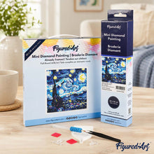 Cargar imagen en el visor de la galería, Mini Diamond Painting 25x25cm - Noche Estrellada Vibrante
