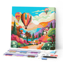 Cargar imagen en el visor de la galería, Mini Diamond Painting 25x25cm - Globos sobre el Valle