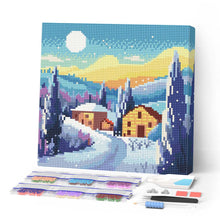 Cargar imagen en el visor de la galería, Mini Diamond Painting 25x25cm - Noche Invernal en la Toscana